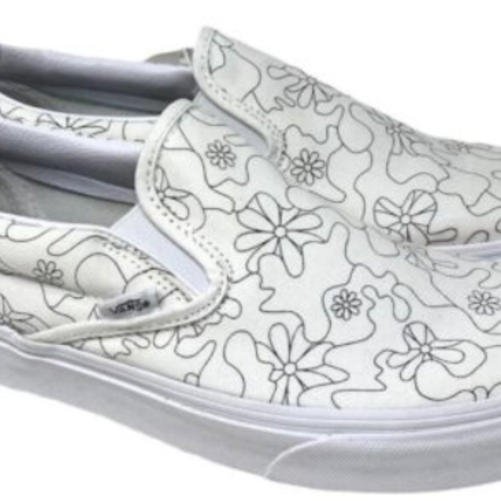 Vans Classic Slip ON Camo Daisy SB Casual White Shoes Men's Size VN0A33TB9HZ - Picture 9 of 10